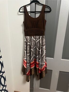 Vintage Y2K Sangria Brown Sleeveless Dress